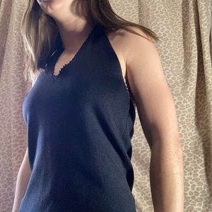Black halter top